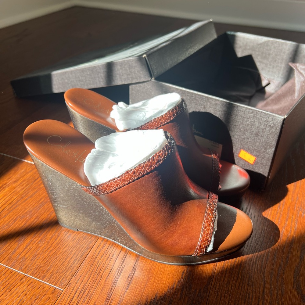 New Cole Haan wedge sandals